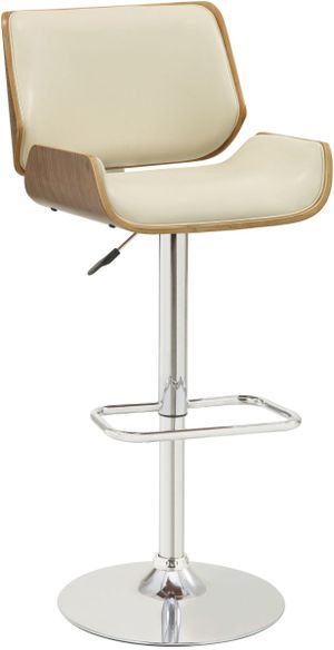 Coaster® Folsom Ecru And Chrome Upholstered Adjustable Stool