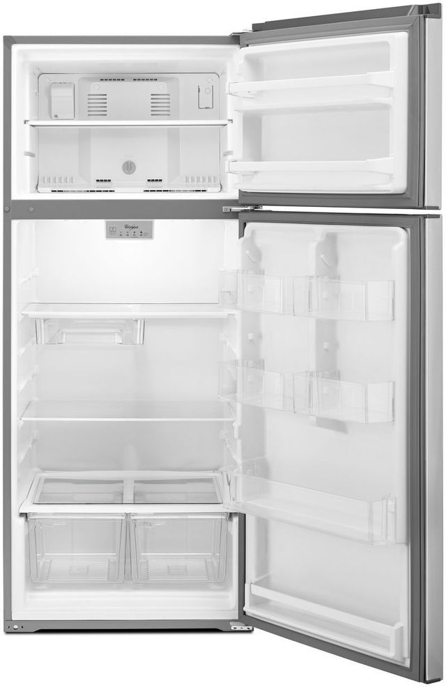 Whirlpool® 18 Cu. Ft. Top Freezer Refrigerator-Fingerprint Resistant Metallic Steel 2