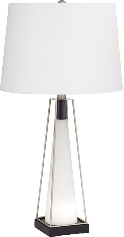 Pacific Coast® Lighting Nina White Table Lamp With Night Light | BlvdHome