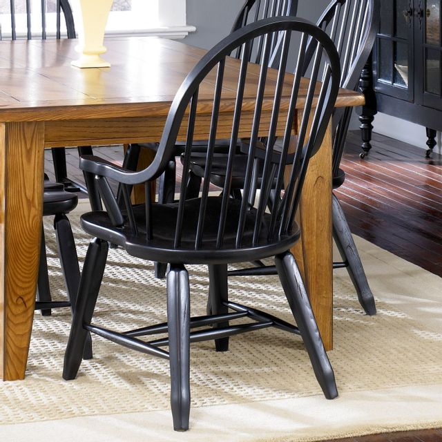 Liberty Furniture Treasures Black Bow Back Side Chair-Black - Set of 2-2