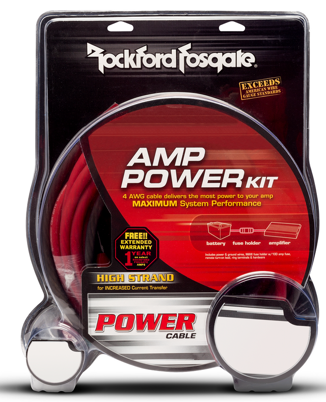 Rockford Fosgate® 4 AWG Complete Dual Amp Installation Kit