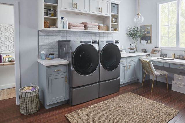 Whirlpool® 7.4 Cu. Ft. Chrome Shadow Front Load Electric Dryer  6