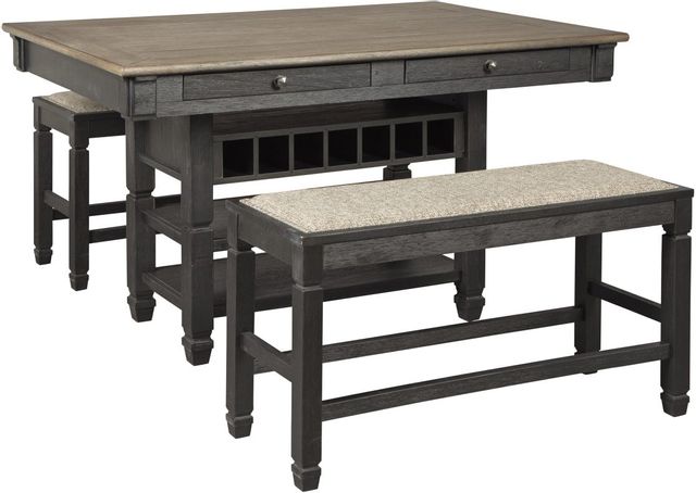 Signature Design by Ashley® Tyler Creek Black/Gray Counter Height Dining Table 6