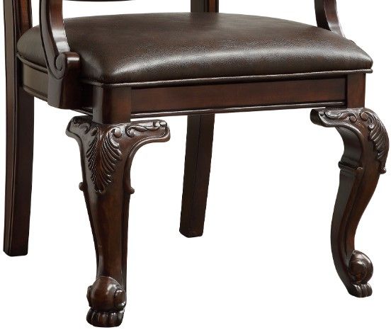 Crown Mark Kiera 2-Piece Brown Dining Arm Chair-3