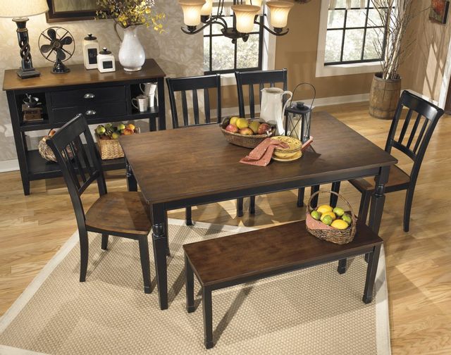 Signature Design by Ashley® Owingsville Two Tone Dining Room Bench 7