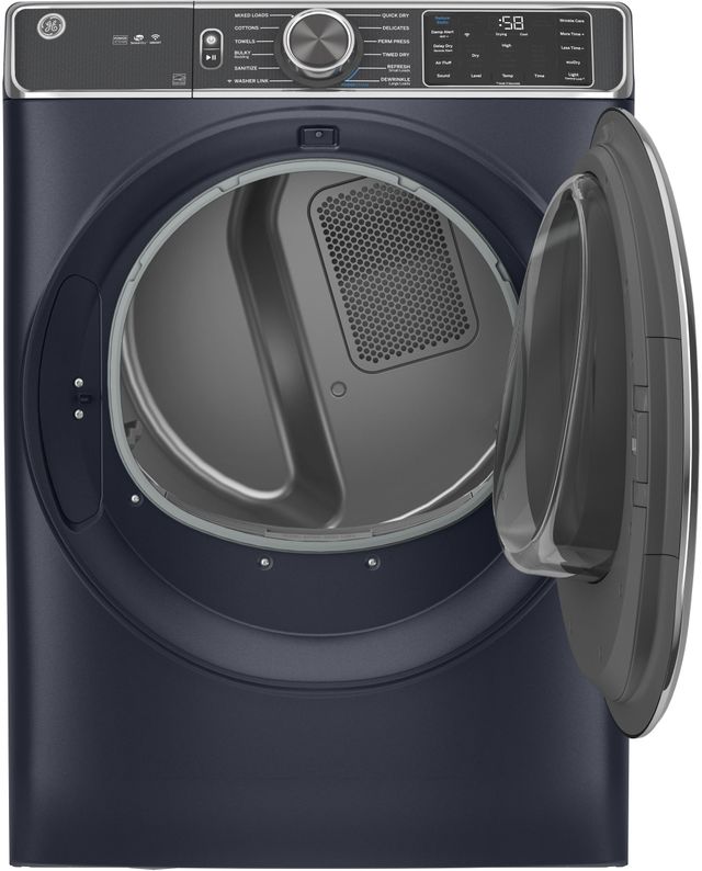 GE® 7.8 Cu. Ft. Sapphire Blue Smart Front Load Gas Dryer 1