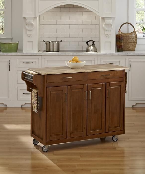 homestyles® Create-a-Cart Cottage Oak/Natural Wood Kitchen Cart | Don's ...