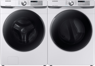 WF45T6200AW | DVE45T6200W - Samsung Front Load Laundry Pair Special with a 4.5 Cu Ft Washer and a 7.5 Cu Ft Electric Dryer PLUS A FREE $100 FURNITURE GIFT CARD!!