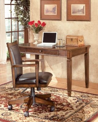 Signature Design by Ashley® Hamlyn Medium Brown Home Office Swivel Desk Chair 4
