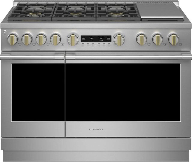 Monogram® Statement Collection 48" Stainless Steel Pro Style Gas Range 0