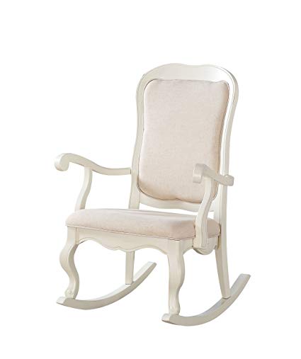 antique white rocking chair