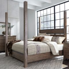 Liberty Furniture Sonoma Road Light Brown California King Poster Bed