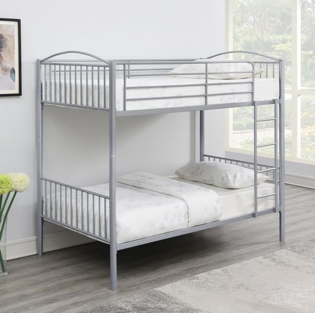 Coaster® Anson Silver Twin/Twin Youth Bunk Bed  3