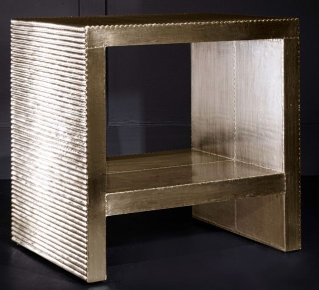 Alder & Tweed Furniture Company Baxter Glided Gold End Table-0