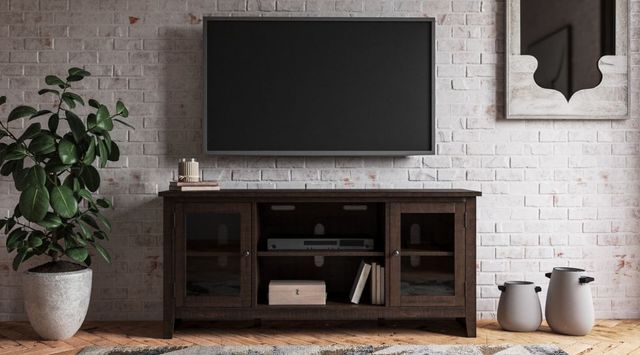 Signature Design by Ashley® Camiburg Warm Brown Large TV Stand with Fireplace Option 4