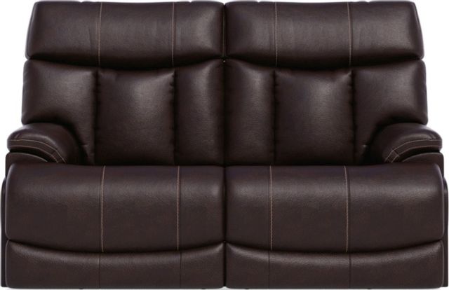 Flexsteel® Clive Brown Power Reclining Loveseat with Power Headrests and Lumbar 1