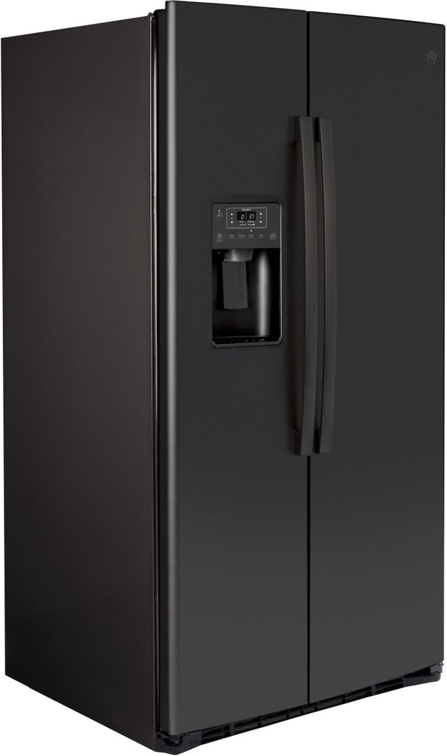 GE® 21.8 Cu. Ft. Black Slate Counter Depth Side-By-Side Refrigerator-1