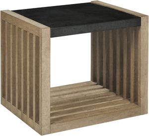 Drew & Jonathan™ Home Catalina Black/Mid-Tone Brown Stone Top End Table
