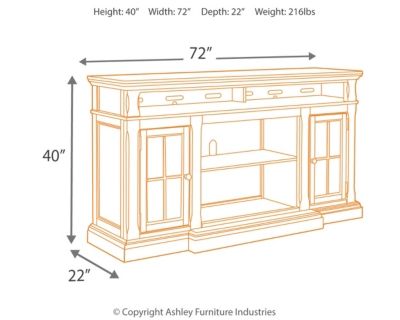Signature Design by Ashley® Roddinton Dark Brown X-Large TV Stand w/Fireplace Option 9