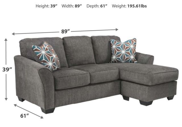 Benchcraft® Brise Slate Sofa Chaise 3