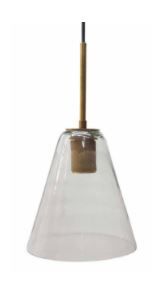 Signature Design by Ashley® Collbrook Clear and Brass Pendant Light