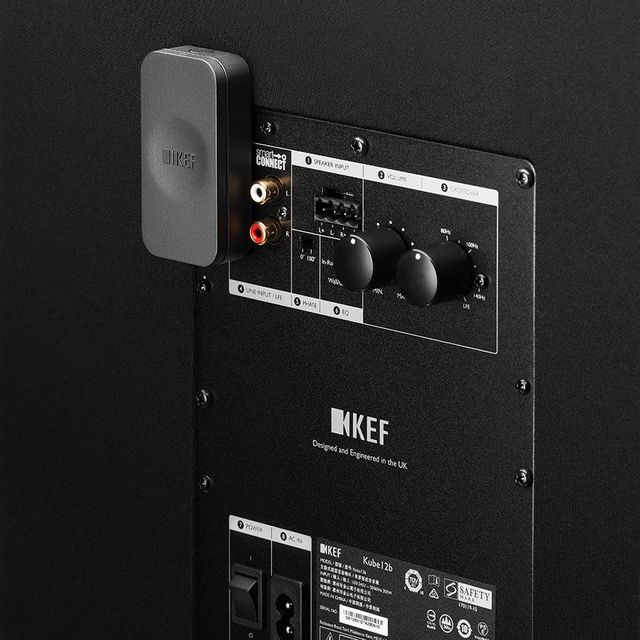 KEF Black Wireless Subwoofer Receiver 4