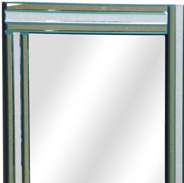 Crestview Collection Modern Reflection White Wall Mirror-1