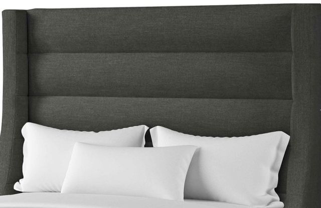 Parker House® Jacob Luxe Dark Gray Queen Panel Bed 1