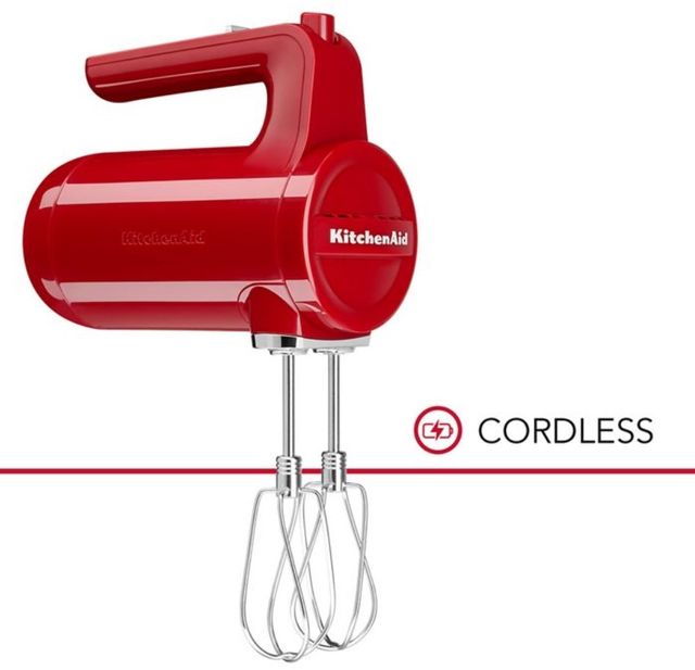 KitchenAid® 7 Speed Empire Red Cordless Hand Mixer 1