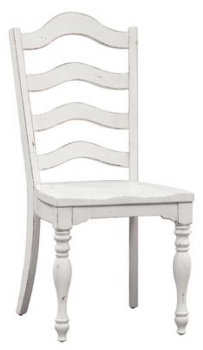 Liberty Magnolia Manor Antique White Ladder Back Side Chair-0