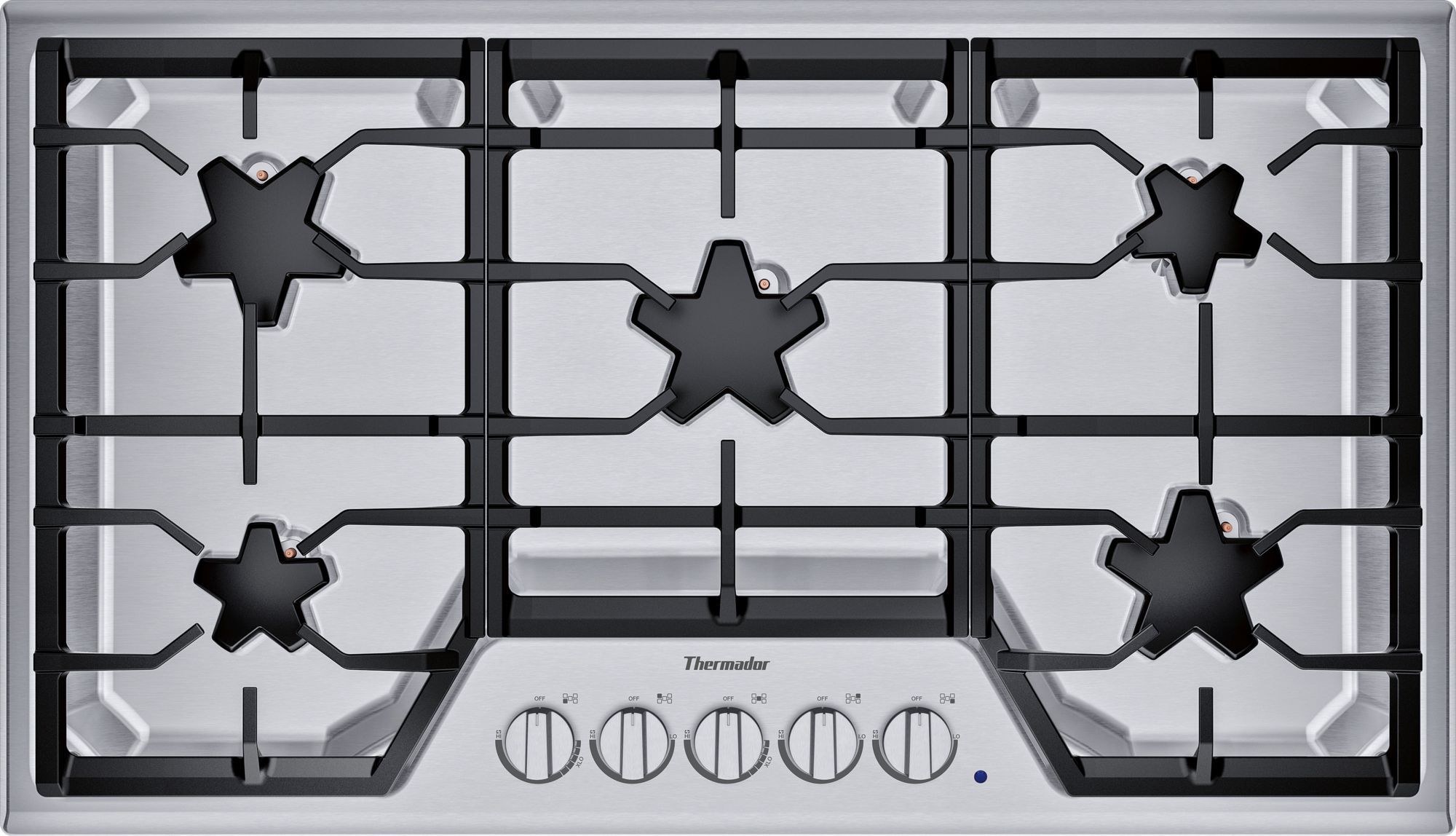 Thermador® Masterpiece® Star® 36" Stainless Steel Gas Cooktop-SGSX365TS