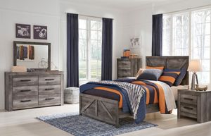 Signature Design by Ashley® 4 Piece Wynnlow Rustic Gray Full Panel Bedroom Set