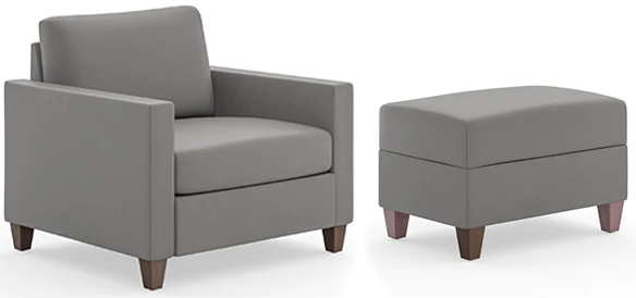 homestyles® Dylan Gray Chair and Ottoman Set-0