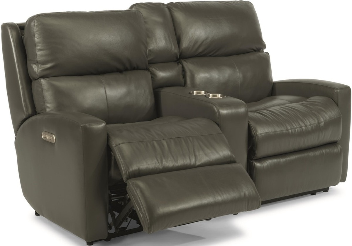 Flexsteel® Catalina Power Reclining Loveseat With Console And Power ...