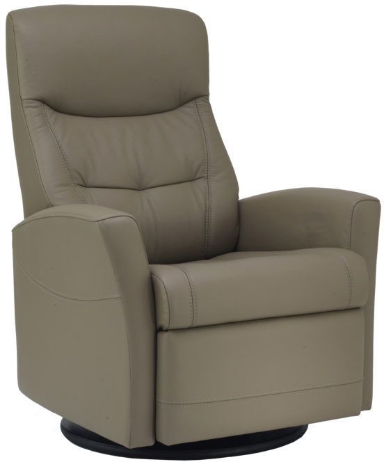 Fjords® Relax Oslo Stone Small Dual Motion Swivel Recliner