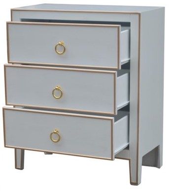 Crestview Collection Phoebe White and Gold Chest-1