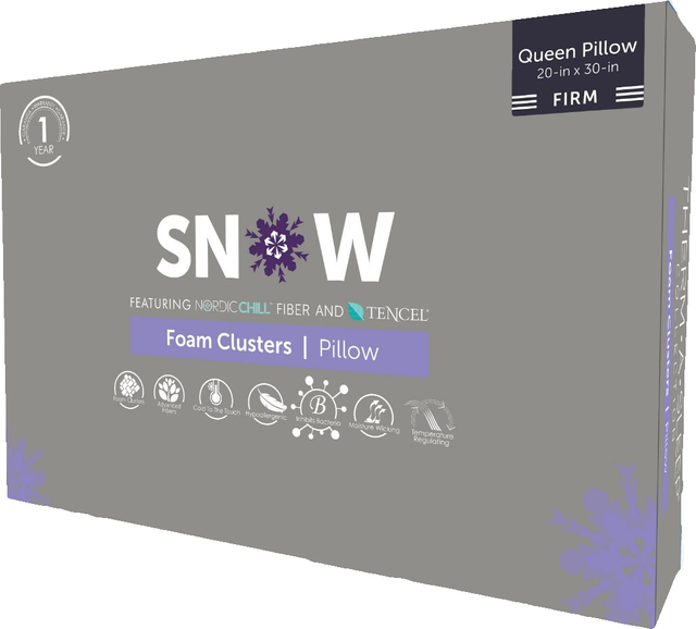 Protect-A-Bed® Therm-A-Sleep® White Snow Foam Clusters Queen Pillow-0