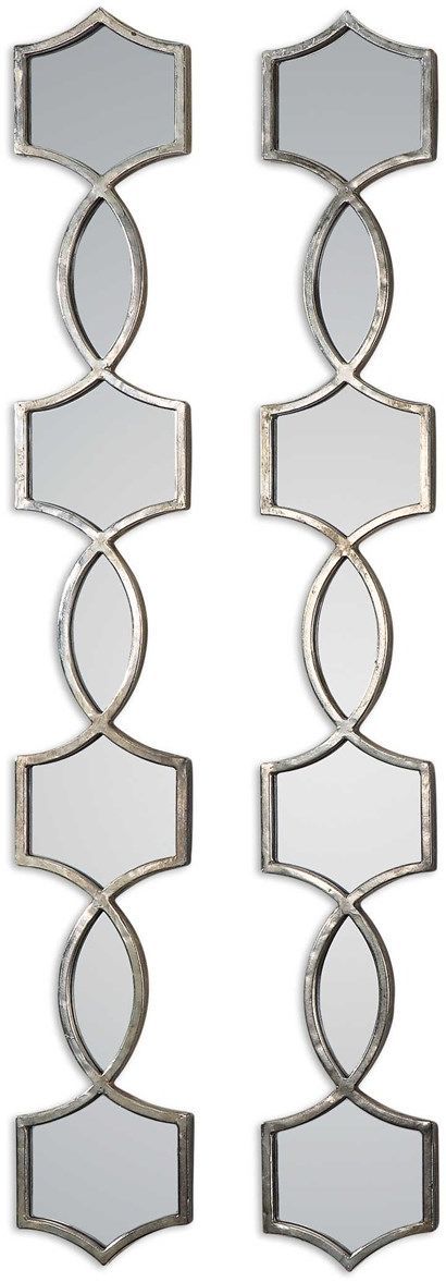 Uttermost® Vizela 2-Piece Silver Metal Mirrors