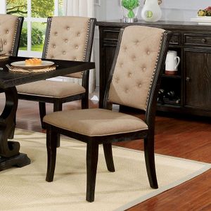Furniture of America® Patience 2-Piece Dark Walnut Side Chair Set