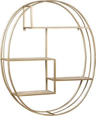 Signature Design by Ashley® Elettra Natural/Gold Wall Shelf