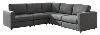 Signature Design by Ashley® Candela Charcoal 5 Piece Sectional