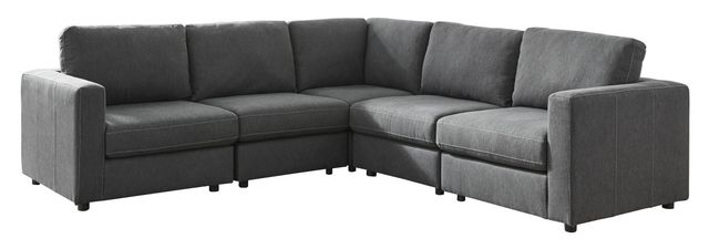 Signature Design by Ashley® Candela Charcoal 5 Piece Sectional-0
