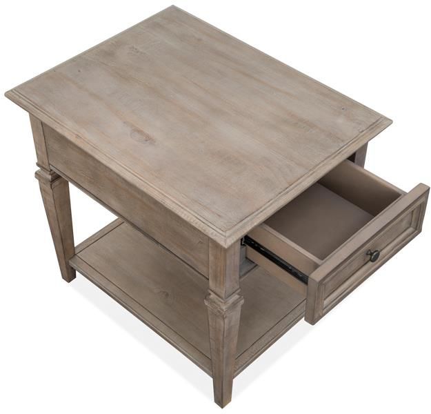 Magnussen® Home Lancaster Dovetail Grey Rectangular End Table 6