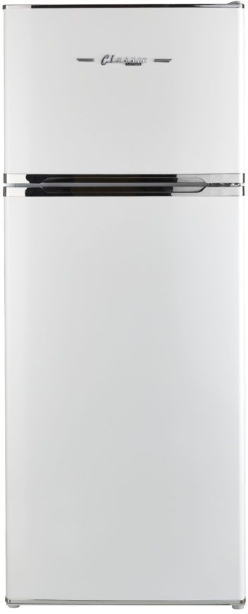 Unique® Appliances Classic Retro 14.0 Cu. Ft. White Counter Depth Freestanding Top Freezer Refrigerator 0