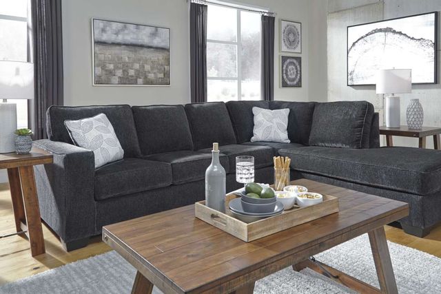 Signature Design by Ashley® Altari 2-Piece Slate Sleeper Sectional with Chaise 6
