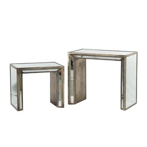 A & B Home Glass Nesting Tables