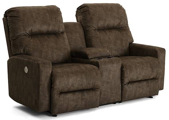 Best® Home Furnishings Kenley Power Reclining Space Saver Loveseat with Console