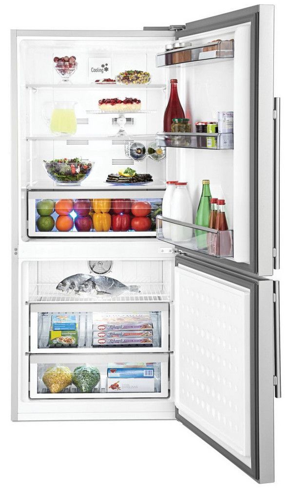 Blomberg® 16.2 Cu. Ft. Stainless Steel Bottom Freezer Refrigerator 1