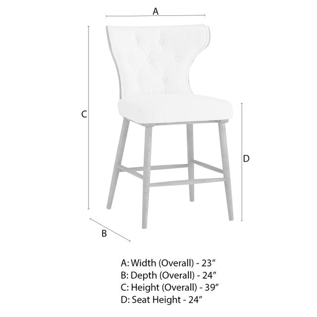 Forty West Nashille Cotton Boll 24" Counter Stool-3