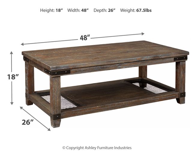 Signature Design by Ashley® Danell Ridge Brown Coffee Table 5